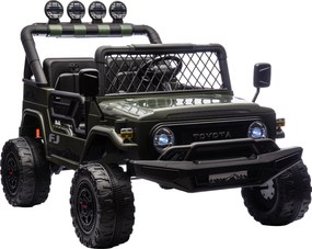 AIYAPLAY Mașină Electrică pentru Copii, Off-Road 24V cu 2 Locuri, Verde Închis | Aosom Romania