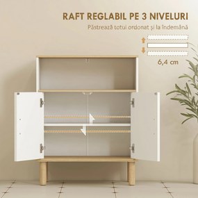 HOMCOM dulap multifuncțional joasă înălțime | Aosom Romania