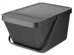 Coș de gunoi pentru colectare separată Brabantia Sort&amp;Go Stackable 20L, Gri 1006310