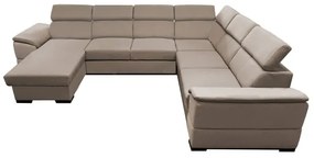 Colțar extensibil în U cu colț reversibil și spațiu de depozitare GRANADA, bej