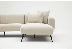 Colțar în L PISA, crem, pe partea dreaptă