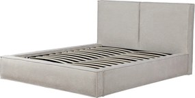 Pat tapitat Austin, 180x200 cm, somiera rabatabila, spatiu depozitare, bej