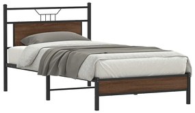 vidaXL Cadru pat fără saltea stejar maro 100x200 cm lemn prelucrat