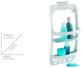 WENKO 8409100 - Etajeră UNIVERSAL 26 x 54,5 cm, albă