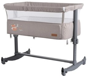 Patut copii transformabil in balansoar bebe NOVOKIDS™ Babies , Design modern, Co-Sleeper , Dimensiuni 90X55X80 cm, 5 trepte de inaltime, Saltea