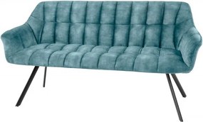 Banca tapitata Papillon 165cm tesatura plata petrol