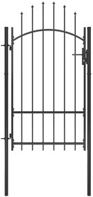 vidaXL Poartă de grădină, negru, 1 x 2,2 m, oțel