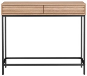 Masă consolă în culoare naturală cu blat cu aspect de lemn de stejar 35x90 cm Celine – Støraa