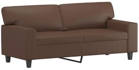 Canapea cu 2 locuri, maro, 140 cm, piele ecologica Maro, 174 x 77 x 80 cm