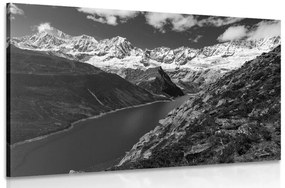 Tablou parcul național Patagonia în Argentina alb-negru