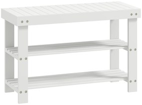 HOMCOM Pantofar tip Băncuță pentru Hol cu 3 Niveluri, 70x28x45 cm, Lemn natural | Aosom Romania