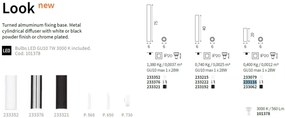 Spot cilindric aplicat LOOK PL1 H75 BIANCO 233352 IDL