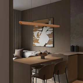 Lustra din lemn pentru Mesa Dining sau Insula Bucatarie, LED BRIANNE
