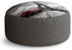 Taburet Circle Eiffel Tower cu mașină roșie, gri