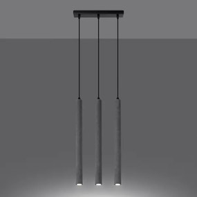 Lustră pe cablu Sollux SL.1272 PASTELO 3xG9/8W/230V beton