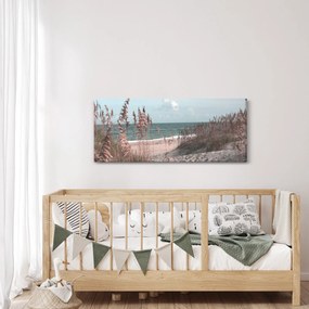 Tablou - Plaja roz (120x50 cm)