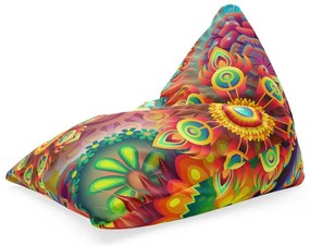 Sac de șezut Triangl figuri colorate, colorat