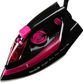 Fier de calcat Hausberg HB-7899RZ, 2000-2300W, talpa ceramica, roz