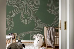 Fototapet, Stripes Repeatable, Green, Rebel Walls