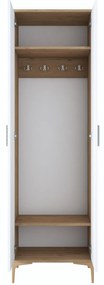 Dulap de haine Daboko 1 (Nuc + alb) . 1093933