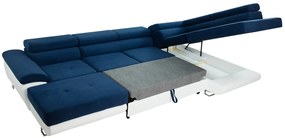 Colțar în formă de U Alphard Bis (S) (piele ecologică soft 017 + uttario velvet 2967 + uttario velvet 2959). 1051185