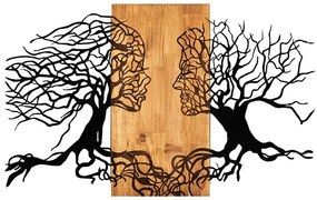 Decorațiune de perete din lemn/din metal 92x58 cm Tutku – Wallity