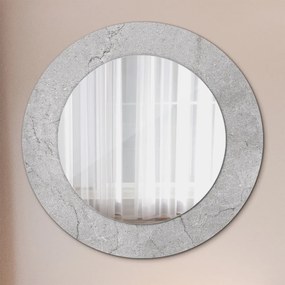 Oglinda rotunda imprimata Ciment gri