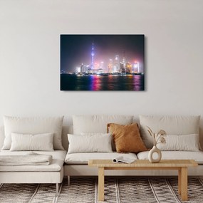 Tabloul Shangai nocturn (90x60 cm)