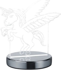 Veioză argintiu-lucios LED (înălțime 17 cm) Karo – Trio