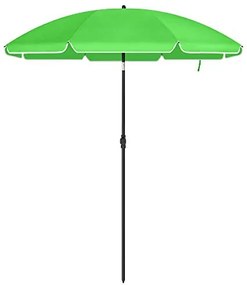 Umbrela de gradina verde din poliester si metal, ∅ 160 cm, Vasagle
