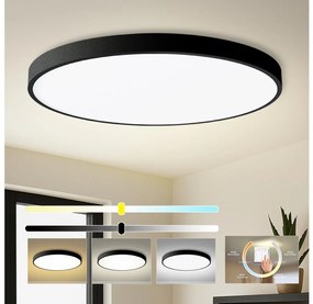 Brilagi Plafonieră LED POOL, 180 W, 230 V, 3000/4500/6000 K, Ø 120 cm, negru