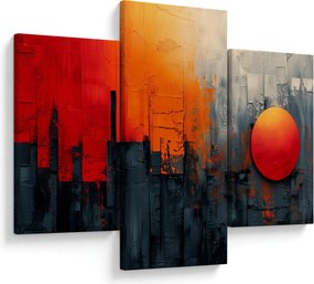 Tablou - Pictura abstractă a orașului (90x60 cm)