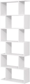 Raft/etajeră pentru cărți PRESTON, 70x24x190,5cm, alb Vasagle