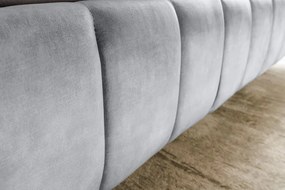 Pat elegant tapitat cu catifea gri, Amsterdam 180x200cm A-46164 VC