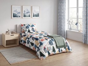 Lenjerie de pat din bumbac WINTER VILLAGE colorata Dimensiune lenjerie de pat: 70 x 90 cm | 140 x 200 cm