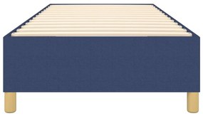 Cadru de pat box spring, albastru, 90x190 cm, textil Albastru, 35 cm, 90 x 190 cm