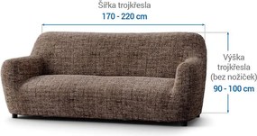 Gaico Huse bielastice VITTORIA maro fotoliu triplu (l. 170 - 220 cm)