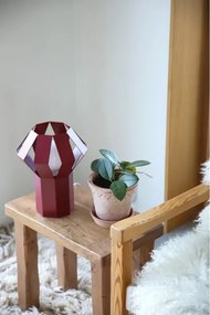Markslöjd 109150 - Lampă de masă OCTA 1xE27/60W/230V vișinie