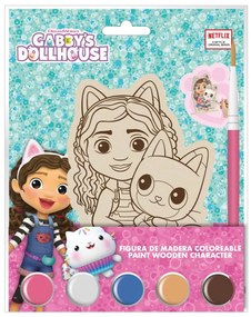 Gabby&#039;s Dollhouse Cat festhető fa figura