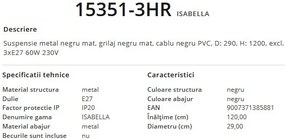 Lustra design modern Isabella 15351-3HR GL