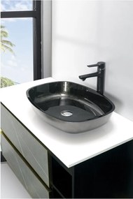 Chiuvetă culoare petrol din sticlă 54x39,5 cm Kvaore – Sapho