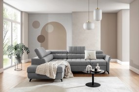 Colțar extensibil Elarias L stânga - gri șenil Perfect Harmony 80 - Oferta limitata