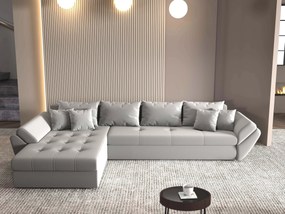 Colțar extensibil dumonde cu ladă de depozitare si sezut confortabil din spuma high-density, Loana XL Royal Antracit 335x185 cm