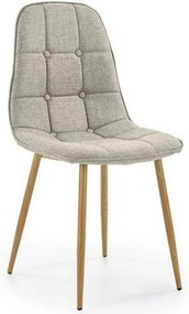 Scaun K316, bej/stejar, stofa clasica/metal, 44x56x87 cm