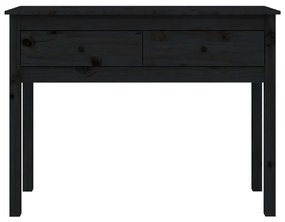 Masa consola, negru, 100x35x75 cm, lemn masiv de pin 1, Negru, 100 x 35 x 75 cm