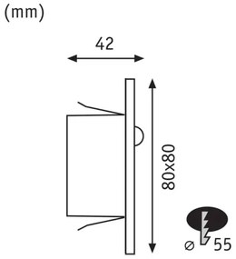 Corp de iluminat cu senzor pentru scări Paulmann 93135 LED/1,2W EDGE 230V negru