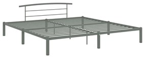 284706 vidaXL Cadru de pat, gri, 200 x 200 cm, metal