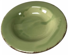 Farfurie adanca Glaze Verde 21cm (Glazurare Manuala)