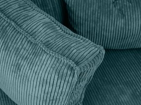 Canapea colt extensibila SMART COSARO petrol, cu colt bilateral + 2 perne CADOU