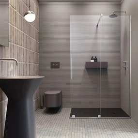 Paravan de dus tip Walk-in Radaway Furo crom-transparent 140 cm sticla securizata 8 mm dreapta